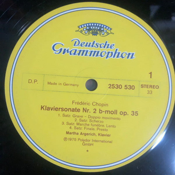 Frédéric Chopin - Sonate B-moll (In B Flat Minor) - Scherzo B-moll (In B Flat Minor) - Andante Spianato Et Grande Polonaise (Vinyl, LP, Album, Stereo) Very Good Plus (VG+) / Very Good Plus (VG+)