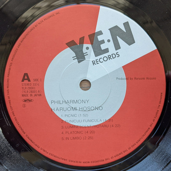 Haruomi Hosono - Philharmony = フィルハーモニー (Vinyl, LP, Album, Stereo)