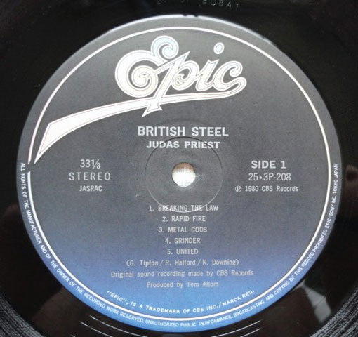 Judas Priest - British Steel (Vinyl, LP, Album) Near Mint (NM or M-) / Very Good Plus (VG+)