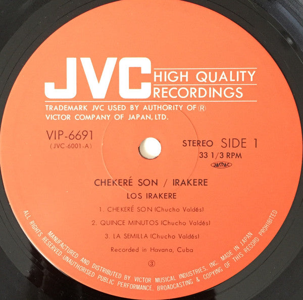 Irakere - Chekeré Son (Vinyl, LP, Album) Very Good Plus (VG+) / Very Good Plus (VG+)