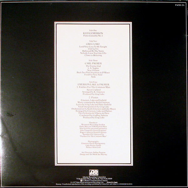 Emerson, Lake & Palmer - Works (Volume 1) (Vinyl, LP, Album)
