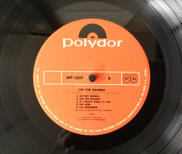 Taste (2) - On The Boards (Vinyl, LP, Album) Near Mint (NM or M-) / Very Good (VG)