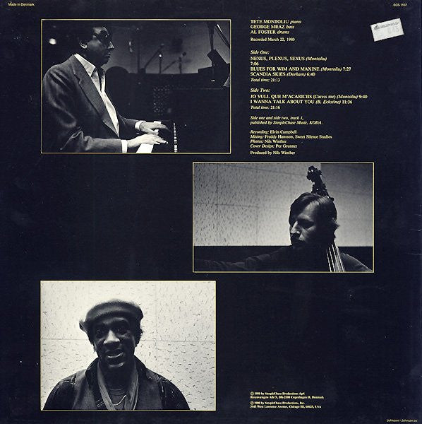 Tete Montoliu Trio - I Wanna Talk About You (Vinyl, LP) Very Good Plus (VG+) / Very Good Plus (VG+)