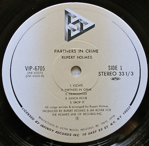 Rupert Holmes - Partners In Crime (Vinyl, LP, Album)