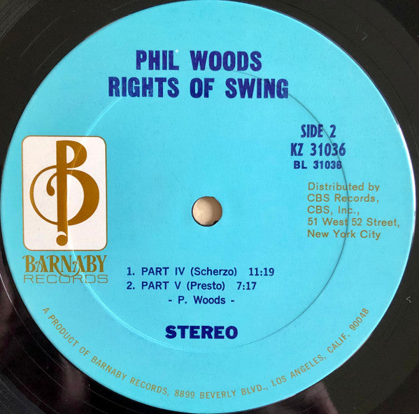 Phil Woods - Rights Of Swing (Vinyl, LP, Album, Reissue) Very Good (VG) / Very Good (VG)