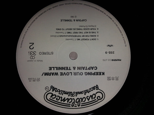 Captain And Tennille - Keeping Our Love Warm (Vinyl, LP, Album, Promo) Very Good Plus (VG+) / Very Good (VG)