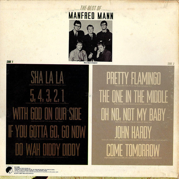 Manfred Mann - The Best Of Manfred Mann (Vinyl, LP, Compilation, Reissue) Very Good (VG) / Very Good (VG)