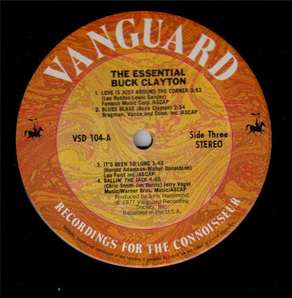 Buck Clayton - The Essential Buck Clayton (2xVinyl, LP, Compilation, Stereo) Very Good (VG) / Very Good Plus (VG+)