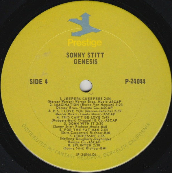 Sonny Stitt - Genesis (2xVinyl, LP, Compilation) Very Good (VG) / Very Good (VG)