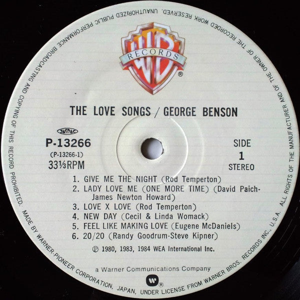 George Benson - The Love Songs (Vinyl, LP, Compilation)