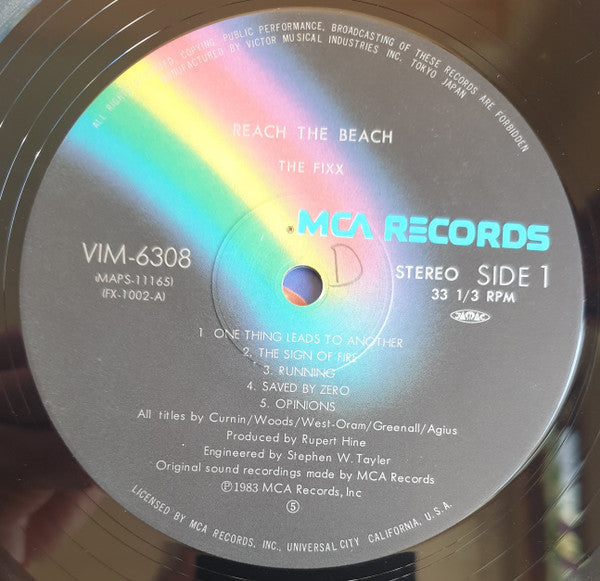 The Fixx - Reach The Beach (Vinyl, LP, Album, Stereo) Very Good (VG) / Good Plus (G+)
