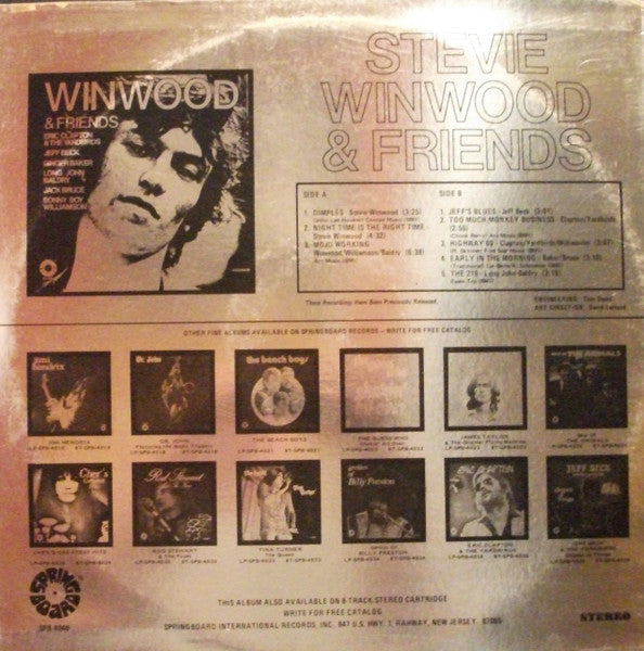 Steve Winwood - Winwood & Friends (Vinyl, LP, Compilation) Very Good (VG) / Very Good (VG)