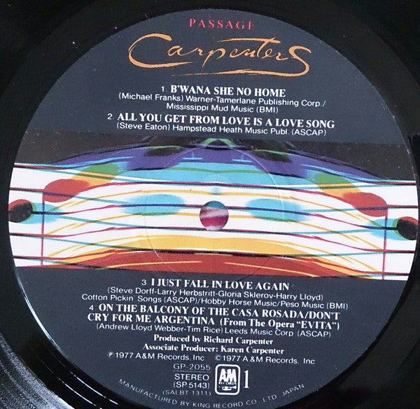 Carpenters - Passage (Vinyl, LP, Album, Stereo)