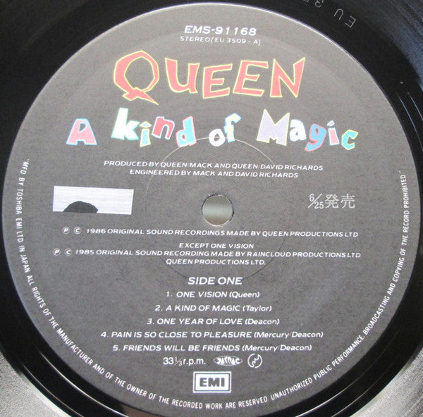 Queen - A Kind Of Magic (Vinyl, LP, Album, Promo) Near Mint (NM or M-) / Very Good Plus (VG+)