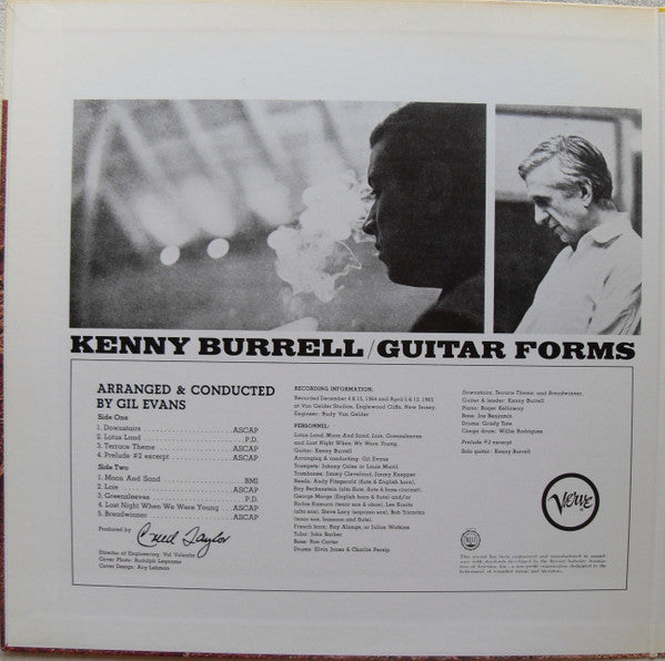Kenny Burrell - Guitar Forms (Vinyl, LP, Album, Reissue, Stereo) Very Good Plus (VG+) / Very Good Plus (VG+)