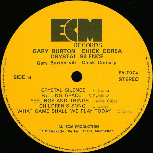 Gary Burton / Chick Corea - Crystal Silence (Vinyl, LP, Album)