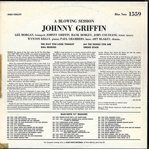 Johnny Griffin - A Blowing Session (Vinyl, LP, Album, Reissue, Mono)