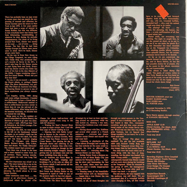 Dexter Gordon Quartet - Biting The Apple (Vinyl, LP, Album) Very Good (VG) / Very Good (VG)