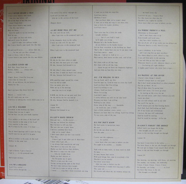 Five Blind Boys Of Mississippi - The Original Five Blind Boys (Vinyl, LP, Album, Mono) Very Good Plus (VG+) / Very Good Plus (VG+)