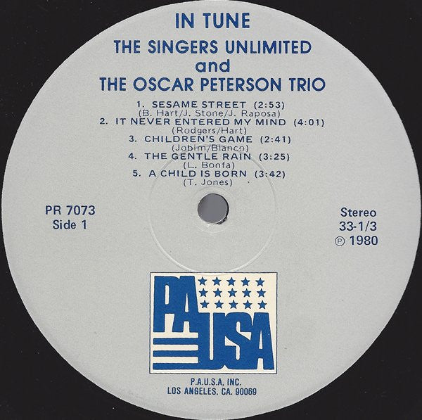 The Oscar Peterson Trio - In Tune (Vinyl, LP, Stereo) Very Good Plus (VG+) / Very Good Plus (VG+)