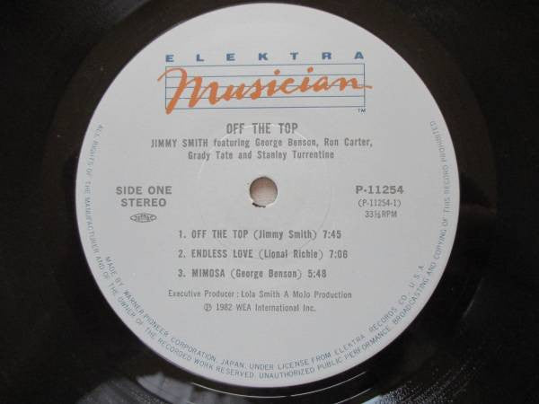 Jimmy Smith - Off The Top (Vinyl, LP, Album) Very Good Plus (VG+) / Good Plus (G+)