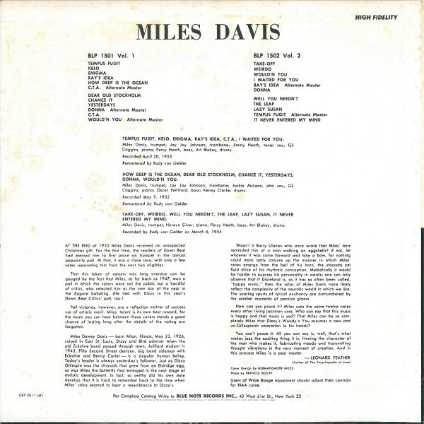 Miles Davis - Volume 1 = 第1集 (Vinyl, LP, Compilation, Limited Editi...