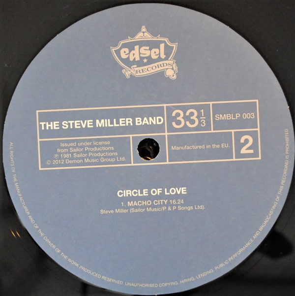 Steve Miller Band - Circle Of Love (Vinyl, LP, Album, Reissue, Limited Edition) Good Plus (G+) / Very Good Plus (VG+)