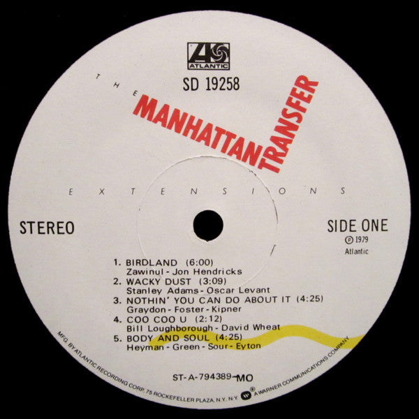 The Manhattan Transfer - Extensions (Vinyl, LP, Album) Very Good (VG) / Very Good (VG)
