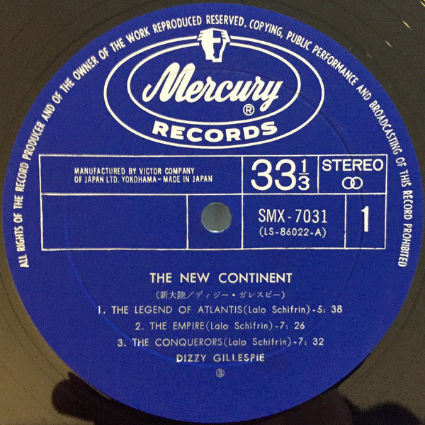 Dizzy Gillespie Big Band - The New Continent (Vinyl, LP, Album, Stereo) Good Plus (G+) / Very Good (VG)