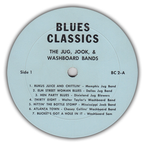 Various - Blues Classics By The Jug, Jook And Washboard Bands (Vinyl, LP, Compilation) Very Good (VG) / Very Good (VG)