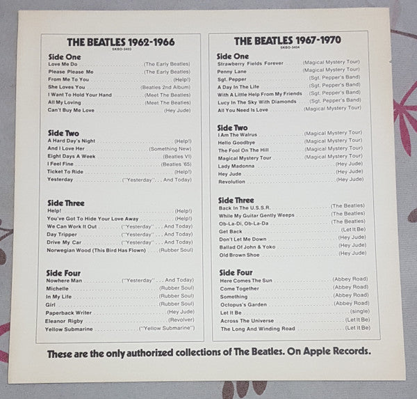 The Beatles - 1967-1970 (2xVinyl, LP, Compilation, Stereo) Very Good (VG) / Good Plus (G+)
