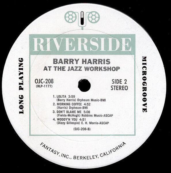 Barry Harris (2) - At The Jazz Workshop (Vinyl, LP, Album, Reissue) Very Good (VG) / Near Mint (NM or M-)