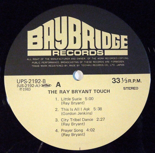 Ray Bryant - The Ray Bryant Touch (Vinyl, LP, Album, Reissue, Stereo) Very Good Plus (VG+) / Very Good Plus (VG+)
