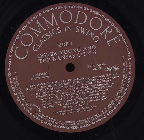 Lester Young - Lester Young And The Kansas City 6 (Vinyl, LP, Album, Compilation, Mono) Very Good Plus (VG+) / Very Good Plus (VG+)
