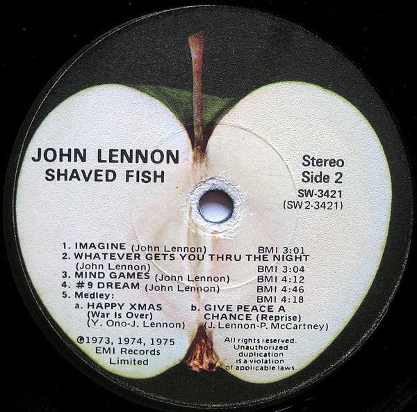John Lennon - Shaved Fish (Vinyl, LP, Compilation) Very Good (VG) / Good Plus (G+)