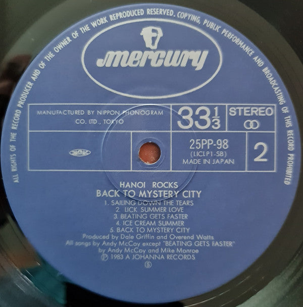 Hanoi Rocks - Back To Mystery City (Vinyl, LP, Album)