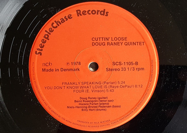 Doug Raney Quintet - Cuttin' Loose (Vinyl, LP, Album, Stereo) Very Good Plus (VG+) / Good Plus (G+)
