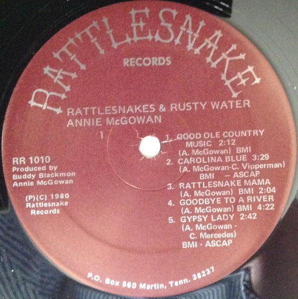 Annie McGowan - Rattlesnakes & Rusty Water (Vinyl, LP, Album) Mint (M) / Mint (M)