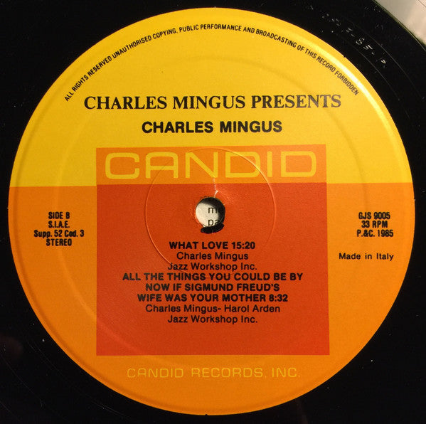 Charles Mingus - Presents Charles Mingus (Vinyl, LP, Album, Stereo, Reissue) Very Good (VG) / Very Good Plus (VG+)