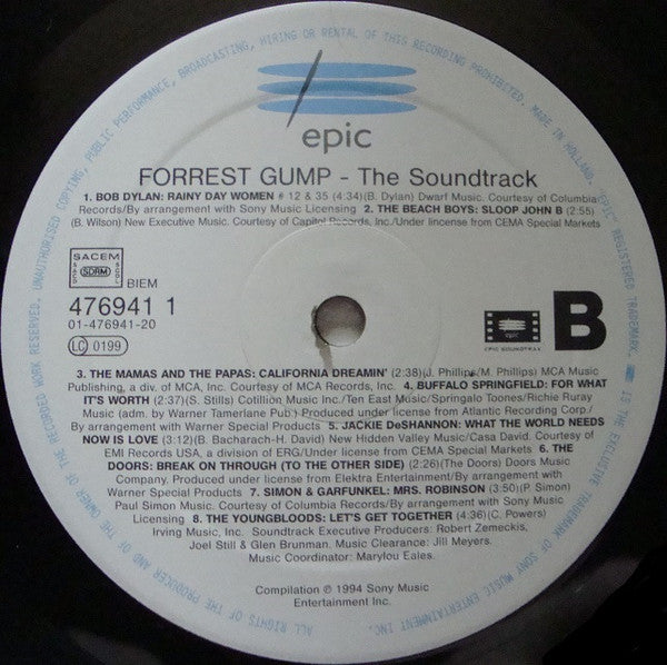 Various - Forrest Gump (The Soundtrack) (2xVinyl, LP, Compilation) Very Good Plus (VG+) / Very Good (VG)