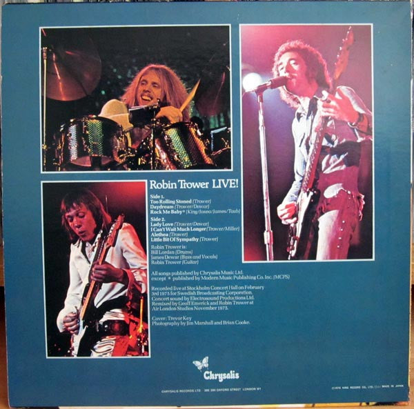 Robin Trower - Robin Trower Live! (Vinyl, LP, Album, Stereo)