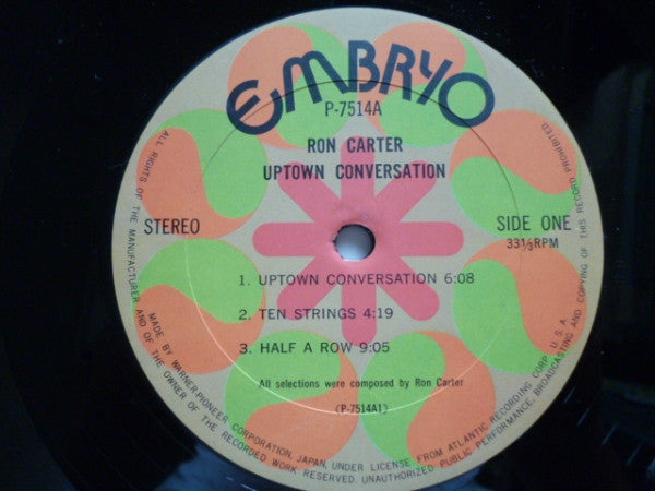 Ron Carter - Uptown Conversation (Vinyl, LP, Album, Reissue) Very Good Plus (VG+) / Very Good Plus (VG+)