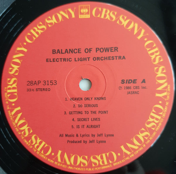Electric Light Orchestra - Balance Of Power (Vinyl, LP, Album) Near Mint (NM or M-) / Near Mint (NM or M-)