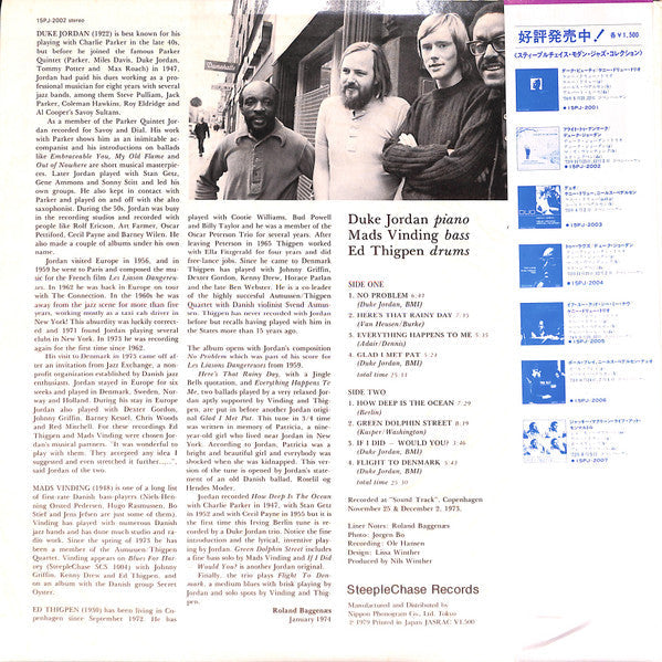 Duke Jordan - Flight To Denmark (Vinyl, LP, Album, Reissue)