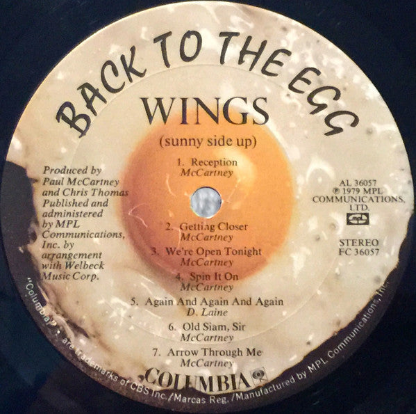 Wings (2) - Back To The Egg (Vinyl, LP, Album) Good Plus (G+) / Very Good (VG)
