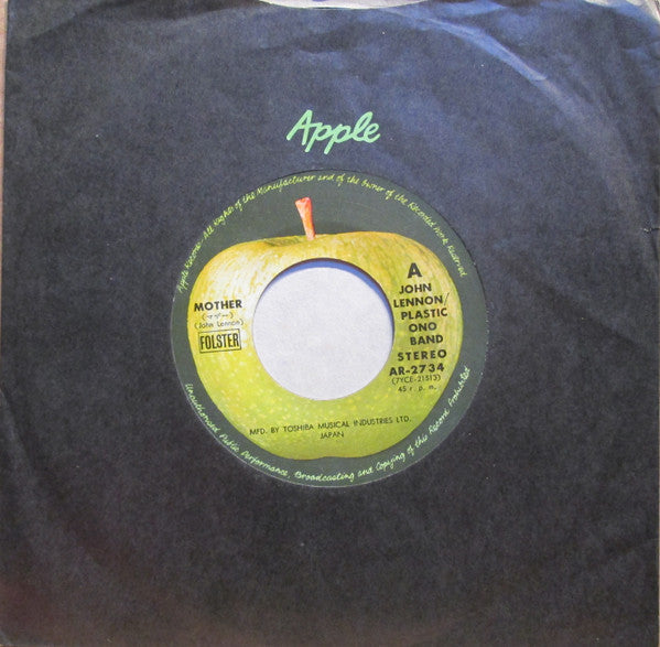 John Lennon - Mother / Why (Vinyl, 7", 45 RPM, Single, Stereo) Very Good Plus (VG+) / Very Good Plus (VG+)