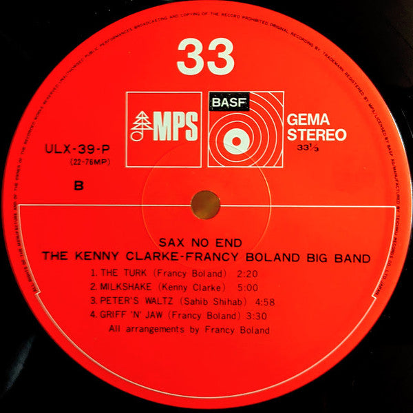 Clarke-Boland Big Band - Sax No End (Vinyl, LP, Album, Reissue)