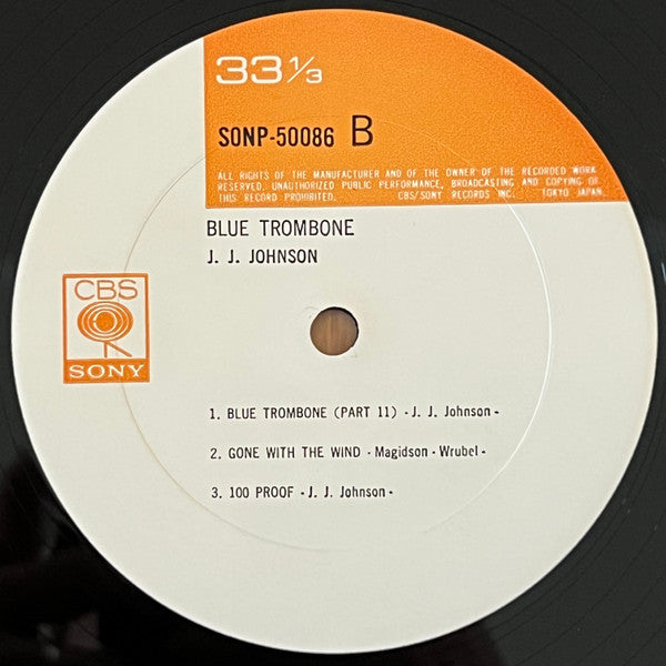 JJ Johnson - Blue Trombone (Vinyl, LP, Album, Mono) Very Good Plus (VG+) / Very Good Plus (VG+)
