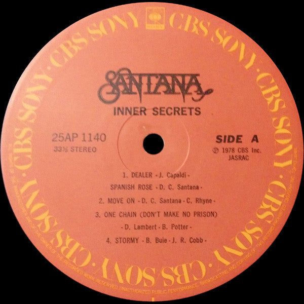 Santana - Inner Secrets (Vinyl, LP, Album)