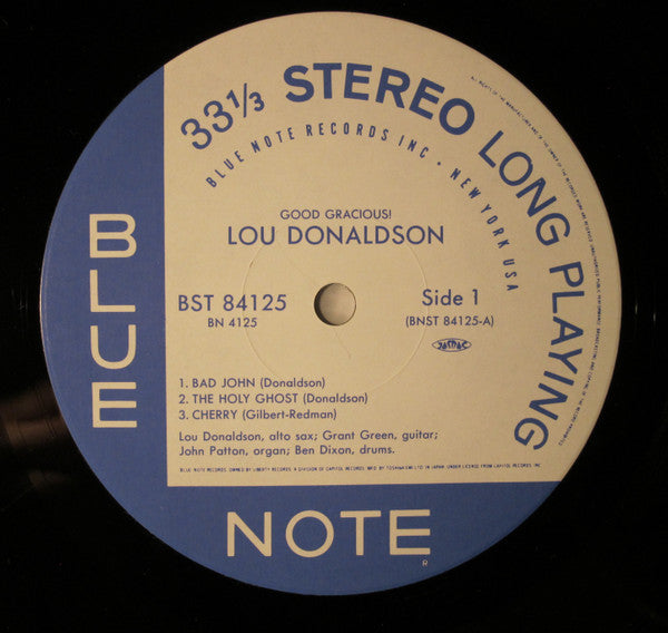 Lou Donaldson - Good Gracious! (Vinyl, LP, Album, Stereo, Reissue) Very Good Plus (VG+) / Very Good (VG)
